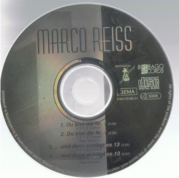 last ned album Marco Reiss - Du Bist Die Nr1