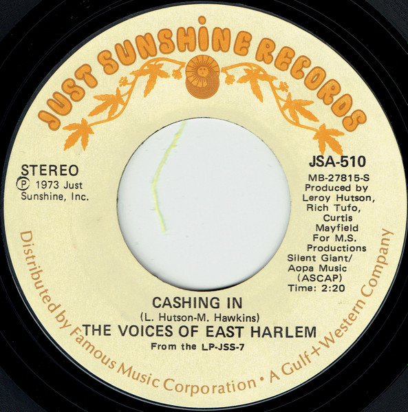 The Voices Of East Harlem – Cashing In (1973, Shelley Products