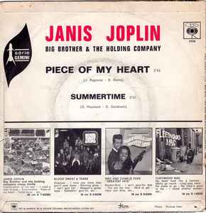 Janis Joplin – Piece Of My Heart / Summertime (1968, Vinyl) - Discogs