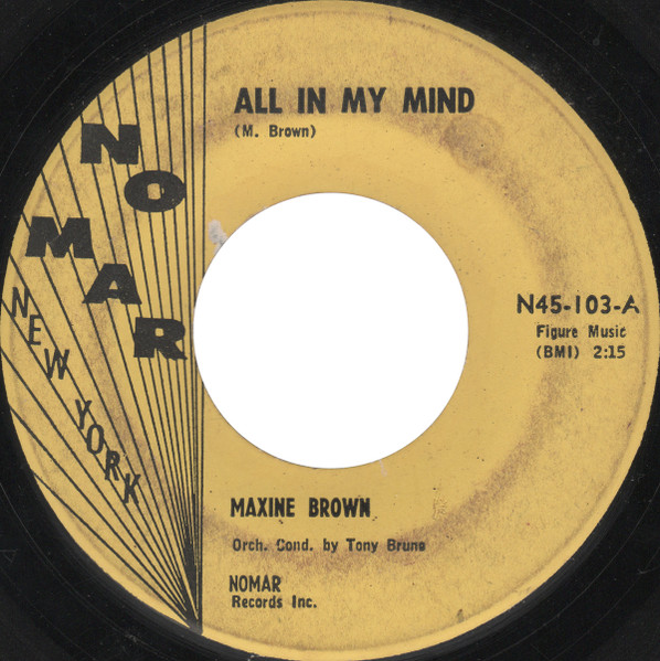 Maxine Brown – All In My Mind / Harry Let's Marry (1960, Vinyl