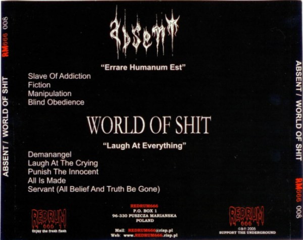 télécharger l'album Absent , World Of Shit - Errare Humanum Est Laugh At Everything
