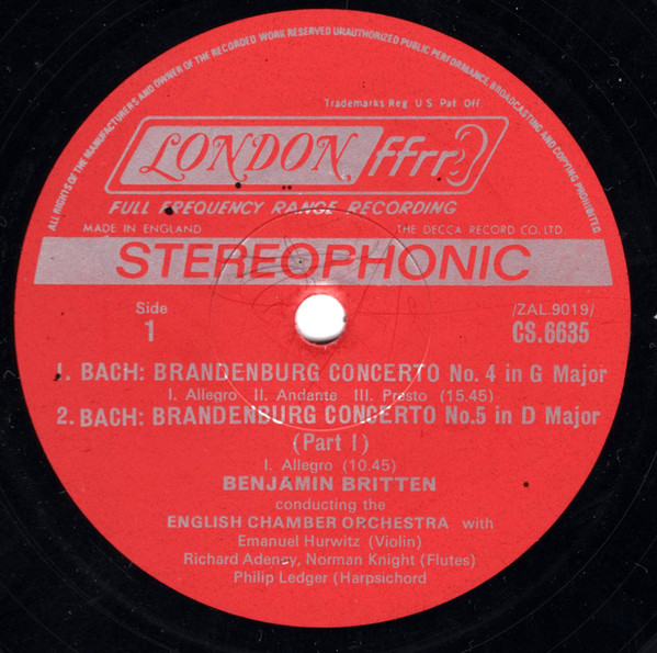 last ned album Bach Benjamin Britten, English Chamber Orchestra - Bachs Brandenburg Concertos