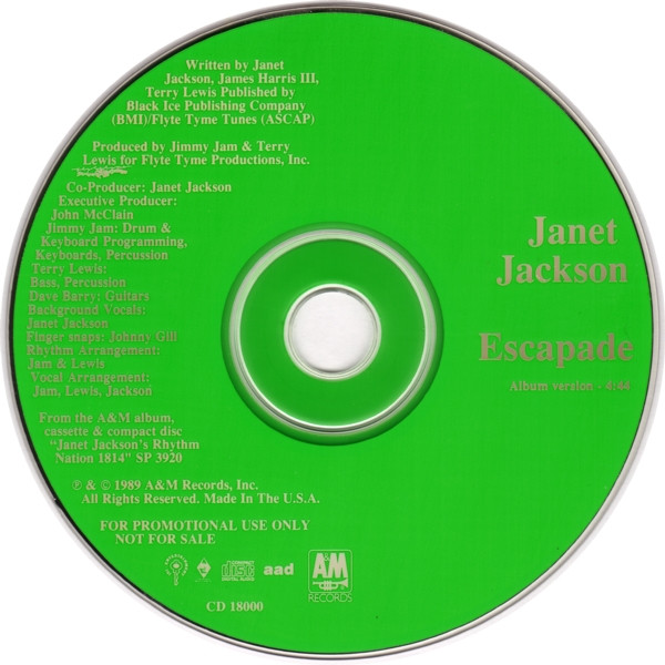 Janet Jackson/Escapade The Remixes(1989)』(1990年発売,PCCY-10119 