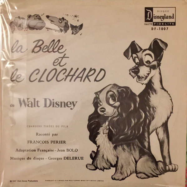 François Périer , Georges Delerue , Jean Bolo - la Belle et le Clochard de Walt Disney | Disneyland (DF-1007) - 2