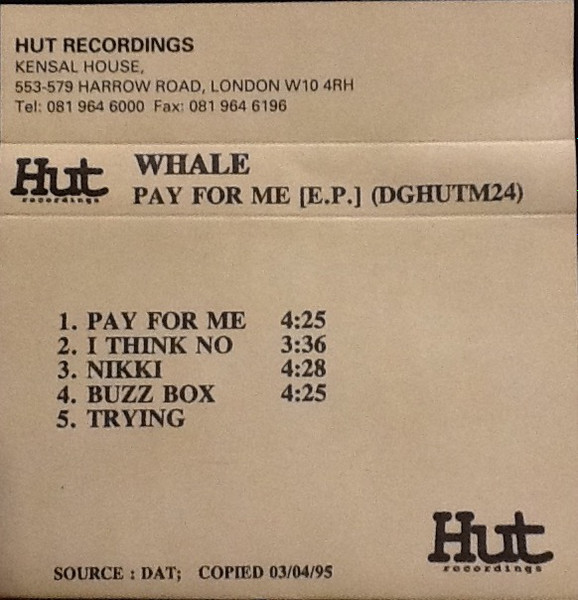 Whale – Pay For Me (1995, CD) - Discogs