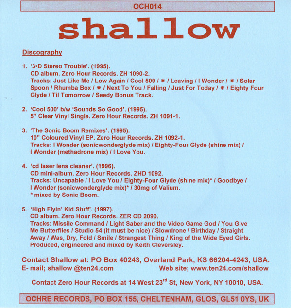 télécharger l'album Shallow - I Wonder Straight Away