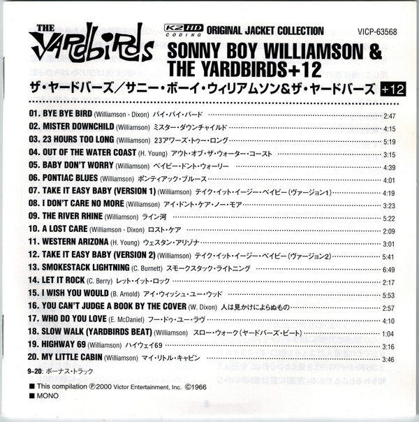 last ned album Download Sonny Boy Williamson & The Yardbirds - Sonny Boy Williamson The Yardbirds 12 album
