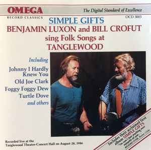 Benjamin Luxon - Folk Songs At Tanglewood & Simple Gifts album cover