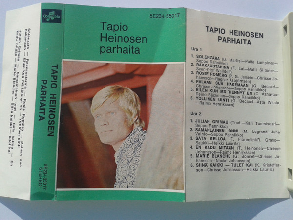 Tapio Heinonen – Tapio Heinosen Parhaita (1974, Cassette) - Discogs