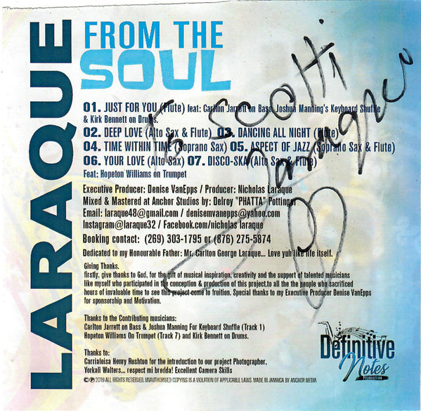 télécharger l'album Nicholas Laraque - Laraque From The Soul