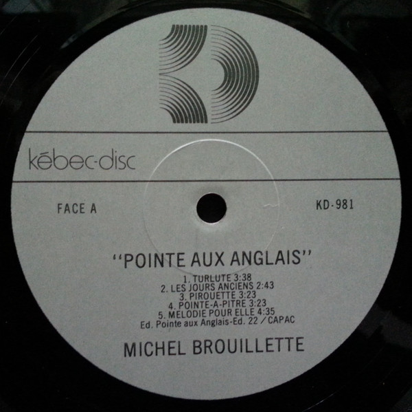 Michel Brouillette - Pointe Aux Anglais | Kébec-Disc (KD 981) - 3