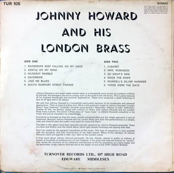 télécharger l'album Johnny Howard And His London Brass - Johnny Howard And His London Brass