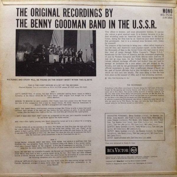 descargar álbum Benny Goodman & His Orchestra - Benny Goodman In Moscow Record 1