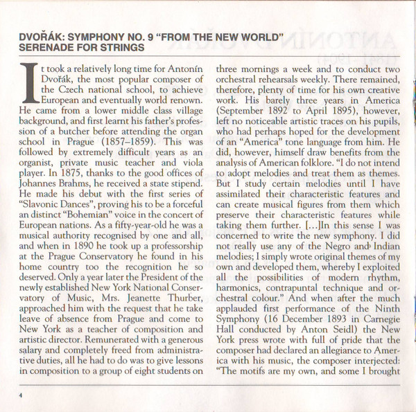 Dvořák / Eugene Ormandy • Rudolf Kempe - Symphony No. 9 "From The New World" • Serenade For Strings | Sony Classical (SBK 46331) - 7