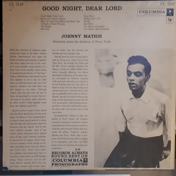 Johnny Mathis - Good Night, Dear Lord | Columbia (CL 1119) - 2