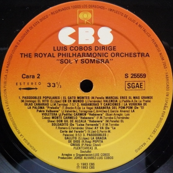 descargar álbum Luis Cobos Directs The Royal Philharmonic Orchestra - Sol Y Sombra