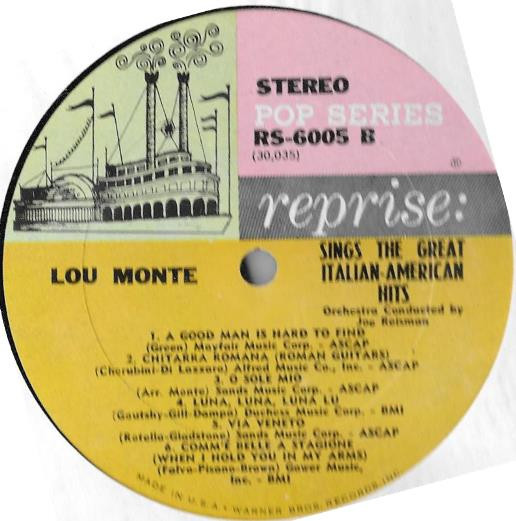 descargar álbum Lou Monte - Sings The Great Italian American Hits