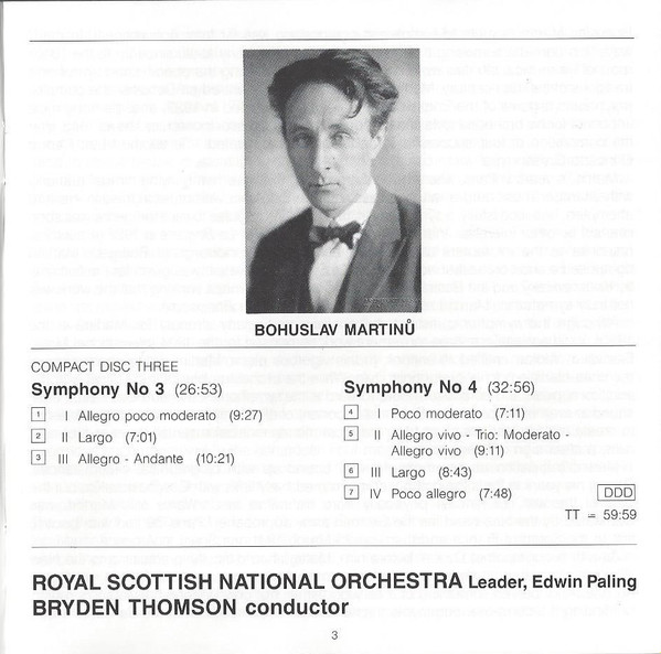 télécharger l'album Martinů Royal Scottish National Orchestra, Bryden Thomson - Complete Symphonies
