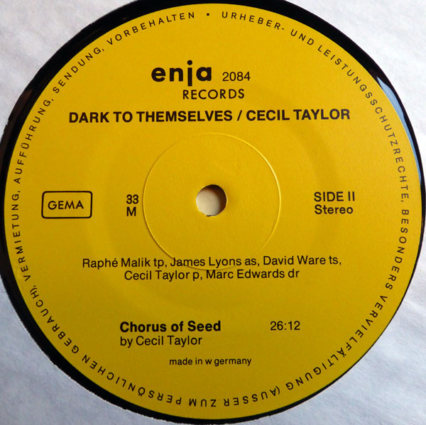 baixar álbum Cecil Taylor Unit - Dark To Themselves