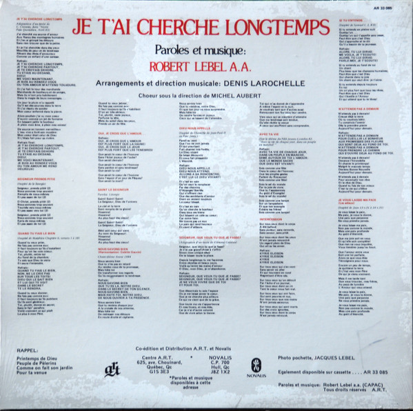 Album herunterladen Robert Lebel - Je Tai Cherche Longtemps