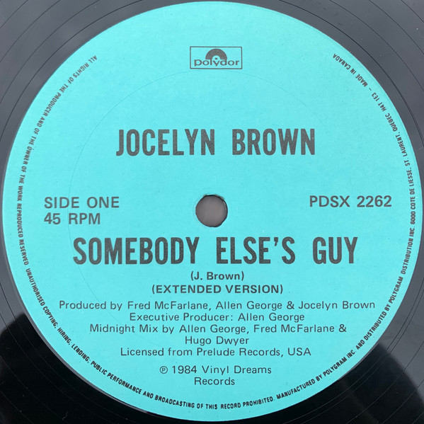 Jocelyn Brown – Somebody Else's Guy (2007, Vinyl) - Discogs