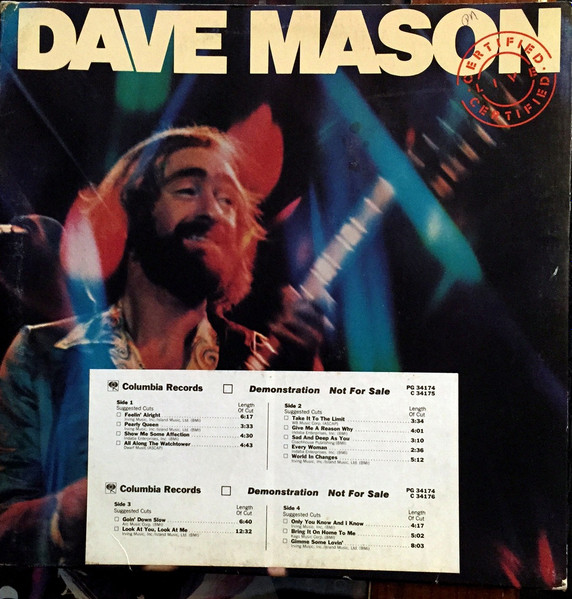 Dave Mason - Certified Live | Releases | Discogs