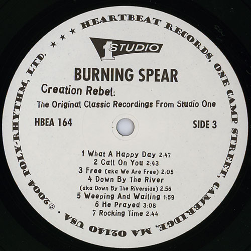 baixar álbum Burning Spear - Creation Rebel The Original Classic Recordings From Studio One