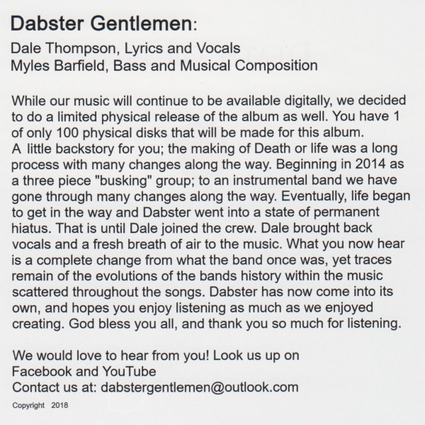 baixar álbum Dabster Gentlemen - Death Or Life