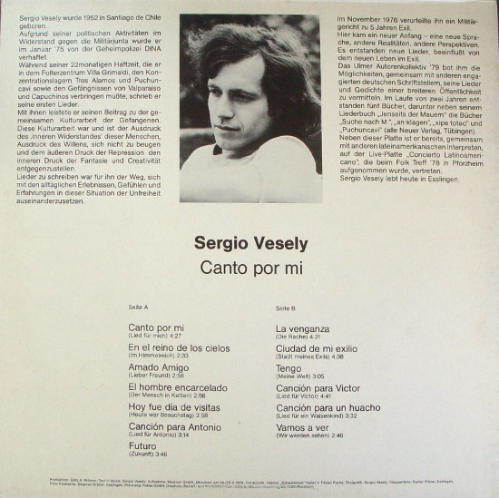 Album herunterladen Sergio Vesely - Canto Por Mi