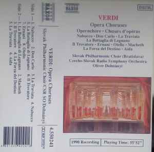 Giuseppe Verdi - Opera Choruses album cover