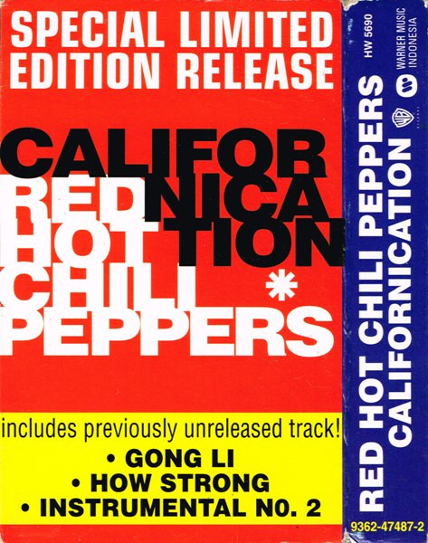 Red Hot Chili Peppers – Californication (2000, Dolby HX PRO B NR, Cassette)  - Discogs