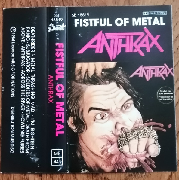 Anthrax – Fistful Of Metal (1984, Cassette) - Discogs