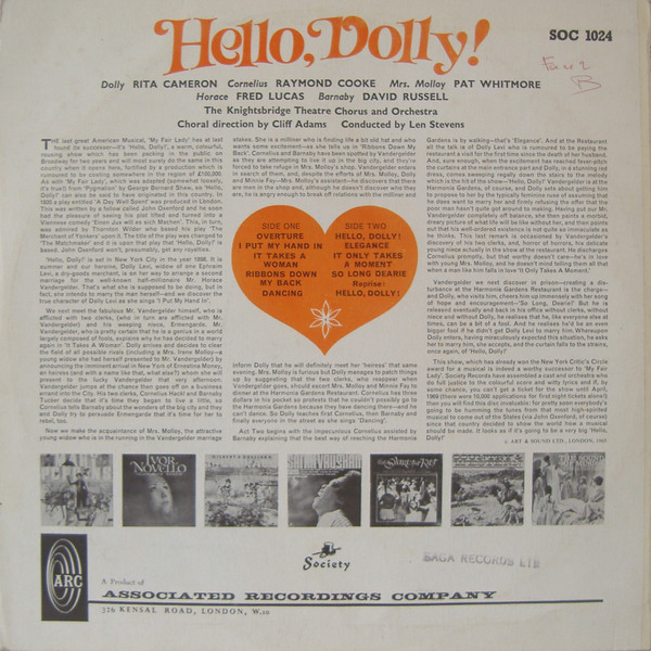 descargar álbum The Knightsbridge Theatre Orchestra And Chorus ,Conducted by Len Stevens - Hello Dolly