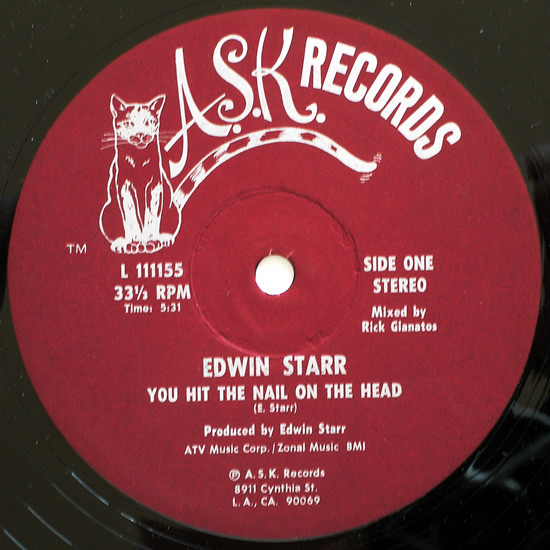 Edwin Starr – You Hit The Nail On The Head (1983, Vinyl) - Discogs