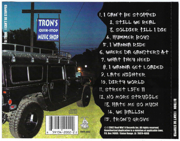 télécharger l'album DJ Tron - I Cant Be Stopped