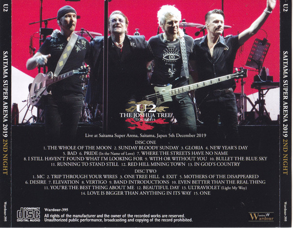 baixar álbum U2 - Saitama Super Arena 2019 2nd Night