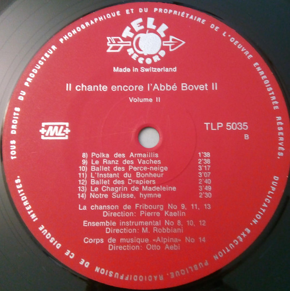 Album herunterladen La Chanson De Fribourg - Il Chante Encore LAbbe Bovet II