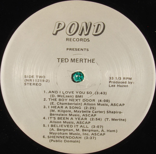 lataa albumi Ted Merthe - I Wish You Love