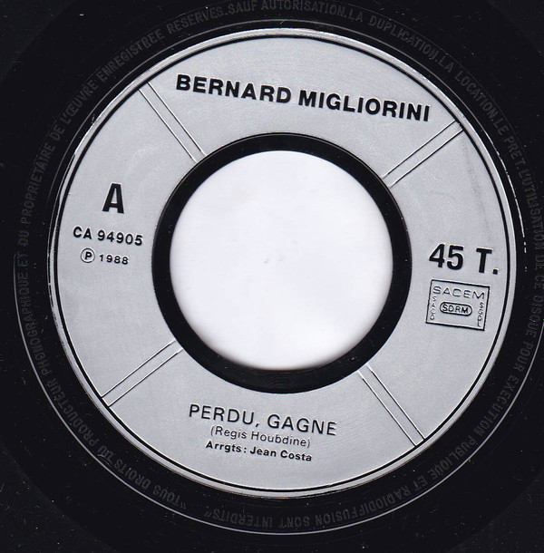 télécharger l'album Bernard Migliorini - Perdu Gagné