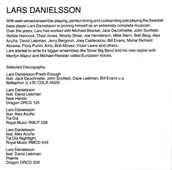descargar álbum Lars Danielsson - Continuation
