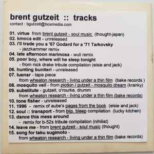 Brent Gutzeit - tracks album cover