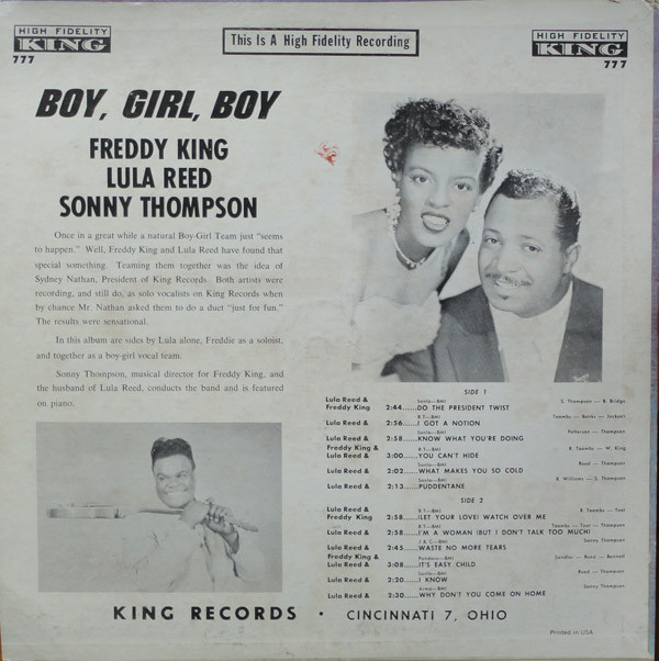 télécharger l'album Freddy King Lula Reed Sonny Thompson - Boy Girl Boy