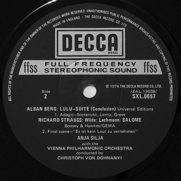 ladda ner album Alban Berg Richard Strauss, Vienna Philharmonic Orchestra, Christoph Von Dohnanyi With Anja Silja - Lulu Suite Salome Final Scene