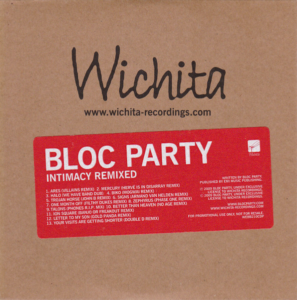 Bloc Party – Intimacy Remixed (2009, Gatefold, Vinyl) - Discogs