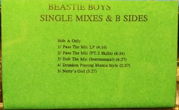 Beastie Boys Single Mixes B Sides 1992 Cassette Discogs