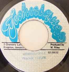 Tyrone Taylor – Sings Members Only (1986, Vinyl) - Discogs