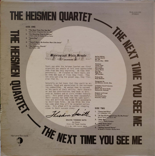 Album herunterladen The Heismen Quartet - The Next Time You See Me