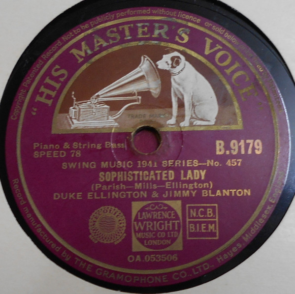 Duke Ellington & Jimmy Blanton – Sophisticated Lady / Pitter