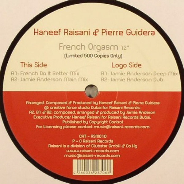 Haneef Raisani Pierre Guidera French Orgasm 2009 Vinyl