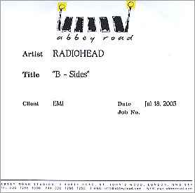 Radiohead B Sides 2003 CDr Discogs